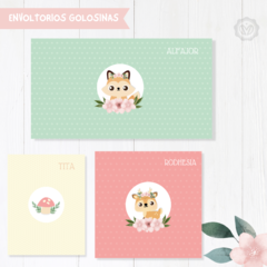 Kit imprimible animalitos del bosque nena - DaniDesing