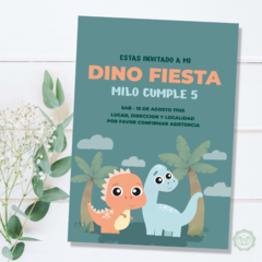 Invitacion Cumpleaños Dino