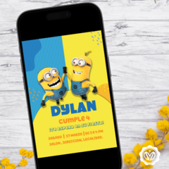 Invitación virtual Minions - comprar online