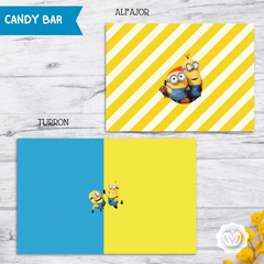 Envoltorios Candy Bar Digitales de Minions en internet