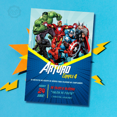 Invitación Virtual de Avengers