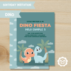 Invitacion Cumpleaños Dino - comprar online