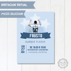 Invitación Virtual Messi seleccion Argentina - comprar online