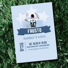 Invitación Virtual Messi seleccion Argentina