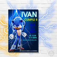 Invitacion Cumpleaños Sonic