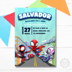 Invitacion cumpleaños Spidey