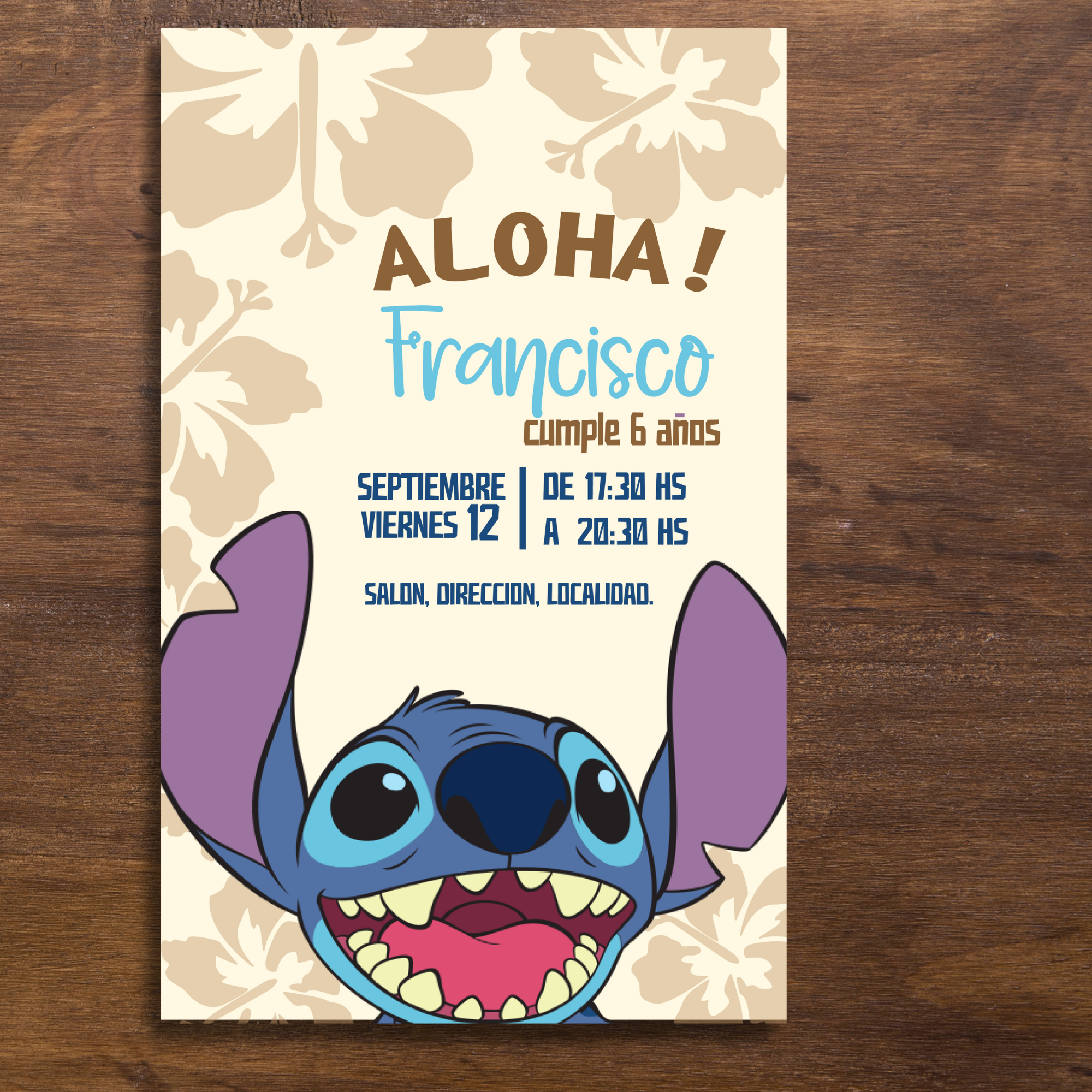 Invitación Digital de Stitch