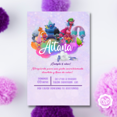 Invitación virtual Trolls