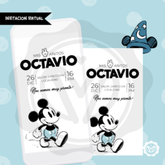 Invitación Digital de Cumpleaños Infantil de Mickey Mouse