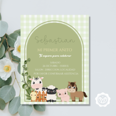 Invitación animales de granja