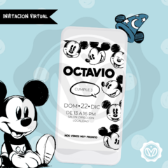 Invitación Digital de Cumpleaños Infantil de Mickey Mouse - comprar online