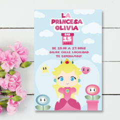 invitación virtual Princesa Peach