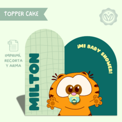 Kit Imprimible Decorativo para Baby Shower de Garfield Bebé - DaniDesing