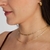 CHOKER DUPLA ELOS DE CORRENTE BANHADA EM OURO 18K