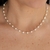 CHOKER DE PÉROLAS BANHADA EM PRATA