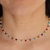 CHOKER DE BOLINHAS E PEDRAS COLORIDAS BANHADA EM PRATA