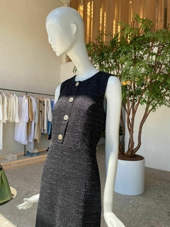 VESTIDO TUBINHO EM TWEED GABRIELLE PRETO