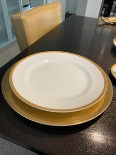 Prato Raso Filete ouro Pomerode Porcelana Schmidt 12 unidades - comprar online