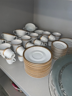 Prato sobremesa Filete Ouro Pomerode Porcelana Schmidt 12 unidades - comprar online