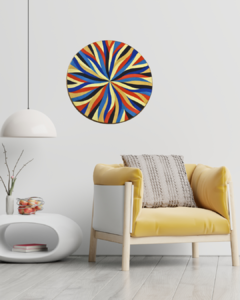 Prato decorativo mandala colorido - comprar online