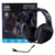 Imagem do Fone De Ouvido Gamer Over-Ear Knup KP-488 Preto Com azul Ou Preto Com Vermelho Com Luz LED E Com Adaptador