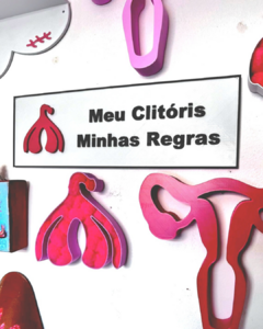 Placa Meu Clitóris Minhas Regras 3D - comprar online