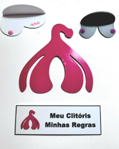 Placa Meu Clitóris Minhas Regras 3D - Clitstore