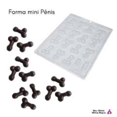 Forma mini pênis chocolate