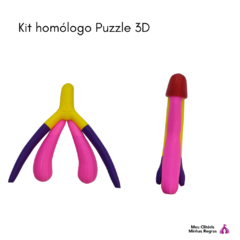Kit Homólogo Puzzle Clitóris e Pênis 3D - comprar online