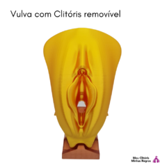 Vulva com Clitóris 3D Dourado