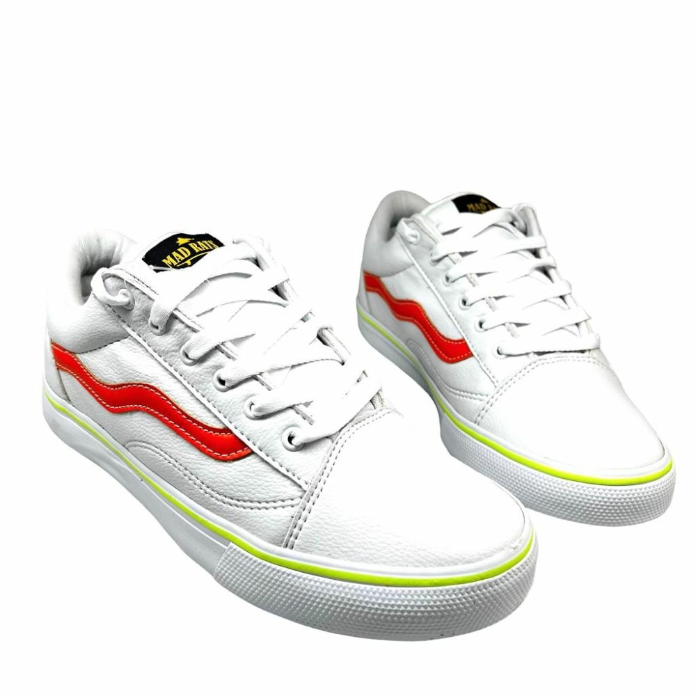 Tênis Mad Rats OldSchool PU Branco/Verde - Tênis Feminino