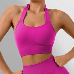 Top de colheita para mulheres, Yoga Bra, Colete respirável, Top de ginástica ?