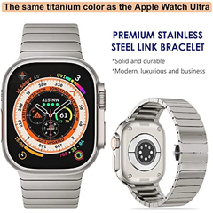 Pulseira de Aço Inoxidável Para Apple Watch Band, Pulseira de Ligação de Met na internet