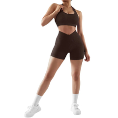 Short respirável da ioga da cintura alta para mulheres, leggings dos esportes, - comprar online