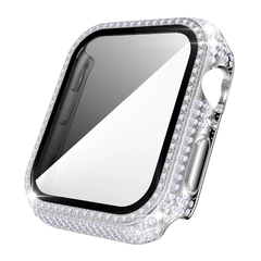 Vidro Temperado Embutido para Apple Watch, Caixa de Diamante, Série iWatch 8, 7 - Show Drop