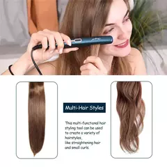 Mini profissional 2 em 1 portátil modelador de cabelo alisador cabelo ferro lis - comprar online