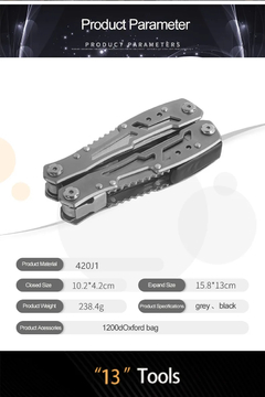 Multifunction de aço inoxidável multi-ferramenta faca de bolso alicates dobrá na internet