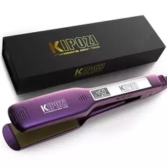 KIPOZI-profissional alisador de cabelo liso de titânio, display LCD digital, du - loja online