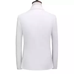 Smoking masculino trespassado terno de negócio, masculino slim fit roupas casua