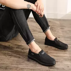 Sapatos masculinos casuais de malha, calçados rasos para homens estilo verão, - comprar online