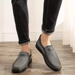 Imagem do Sapatos masculinos casuais de malha, calçados rasos para homens estilo verão,