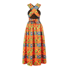 Imagem do Longo africano vestido feminino tradicional africano roupas dashiki ancara verã