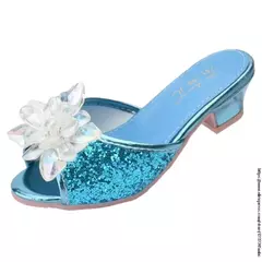 Sapatos de couro dos desenhos animados para meninas, Chinelos Frozen Princess pa - Show Drop