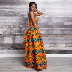 Imagem do Longo africano vestido feminino tradicional africano roupas dashiki ancara verã