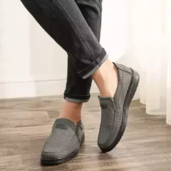 Sapatos masculinos casuais de malha, calçados rasos para homens estilo verão, - loja online