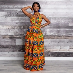 Longo africano vestido feminino tradicional africano roupas dashiki ancara verã - loja online