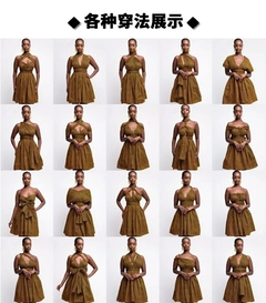 Vestidos bandagem africanos para mulheres, macacão estampado vintage, saia long - loja online