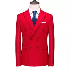 Smoking masculino trespassado terno de negócio, masculino slim fit roupas casua