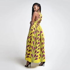 Vestidos bandagem africanos para mulheres, macacão estampado vintage, saia long - Show Drop