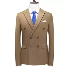 Smoking masculino trespassado terno de negócio, masculino slim fit roupas casua - Show Drop